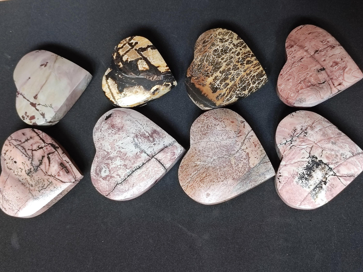 Jaspe Paysage ~ Cœur magique en pierres précieuses, collection, décoration, cristal, maison, énergie, chakra, pierre de guérison, cadeau pour petite amie, petit ami, elle, lui, femme, homme