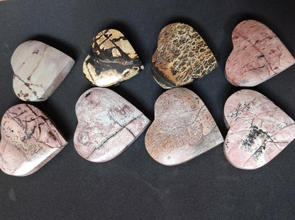 Jaspe Paysage ~ Cœur magique en pierres précieuses, collection, décoration, cristal, maison, énergie, chakra, pierre de guérison, cadeau pour petite amie, petit ami, elle, lui, femme, homme