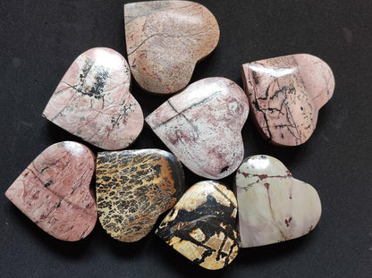 Jaspe Paysage ~ Cœur magique en pierres précieuses, collection, décoration, cristal, maison, énergie, chakra, pierre de guérison, cadeau pour petite amie, petit ami, elle, lui, femme, homme