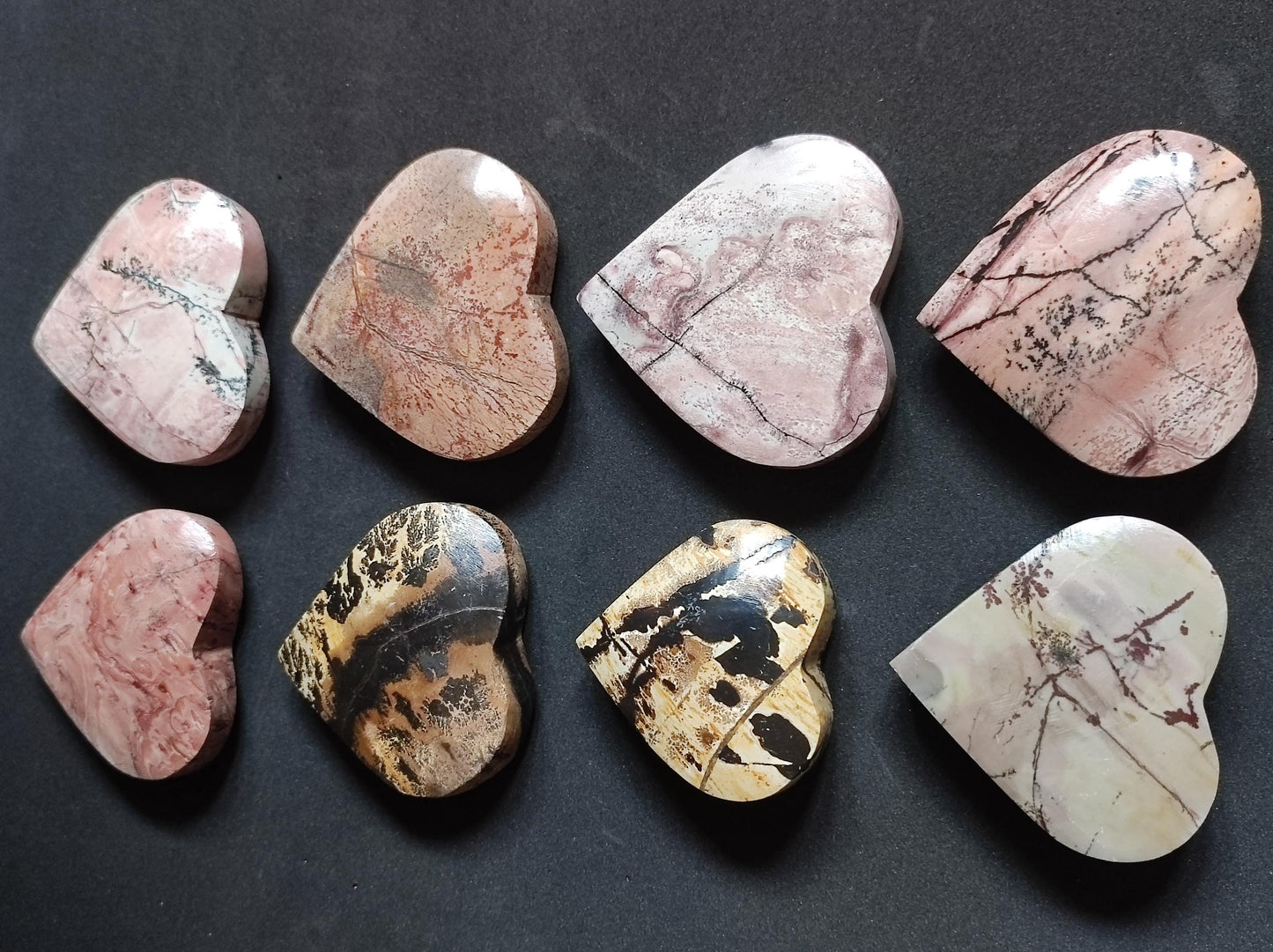 Jaspe Paysage ~ Cœur magique en pierres précieuses, collection, décoration, cristal, maison, énergie, chakra, pierre de guérison, cadeau pour petite amie, petit ami, elle, lui, femme, homme