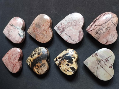 Jaspe Paysage ~ Cœur magique en pierres précieuses, collection, décoration, cristal, maison, énergie, chakra, pierre de guérison, cadeau pour petite amie, petit ami, elle, lui, femme, homme