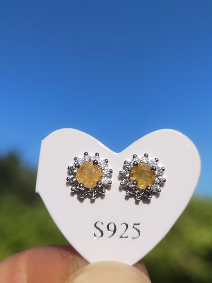 Puces d'oreille tourmaline jaune argent sterling 925 rareté AAA bijoux femme boucles d'oreilles pierre précieuse pierre de guérison cadeau bijoux précieux rare spécial
