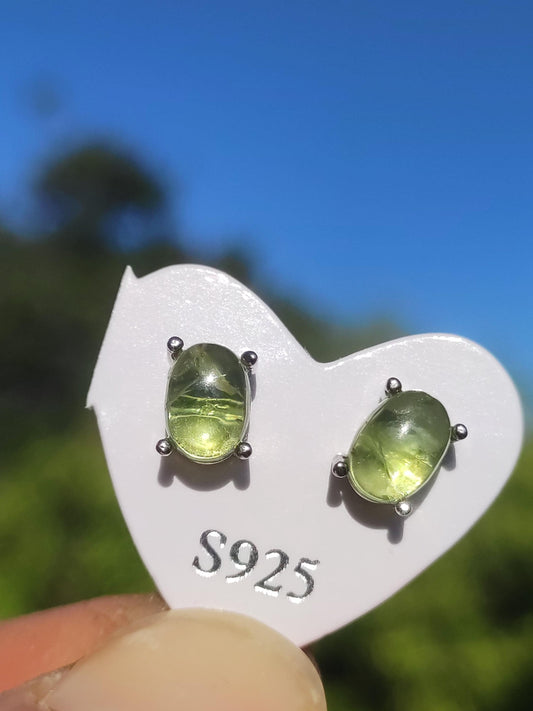 Peridot Green Stud Earrings 925 Sterling Silver AAA Rarity Jewelry Woman Earrings Gemstone Healing Stone Gift Jewelry Noble Rare Unique