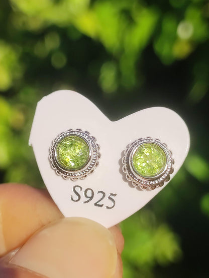 Peridot Green Stud Earrings 925 Sterling Silver AAA Rarity Jewelry Woman Earrings Gemstone Healing Stone Gift Jewelry Noble Rare Unique