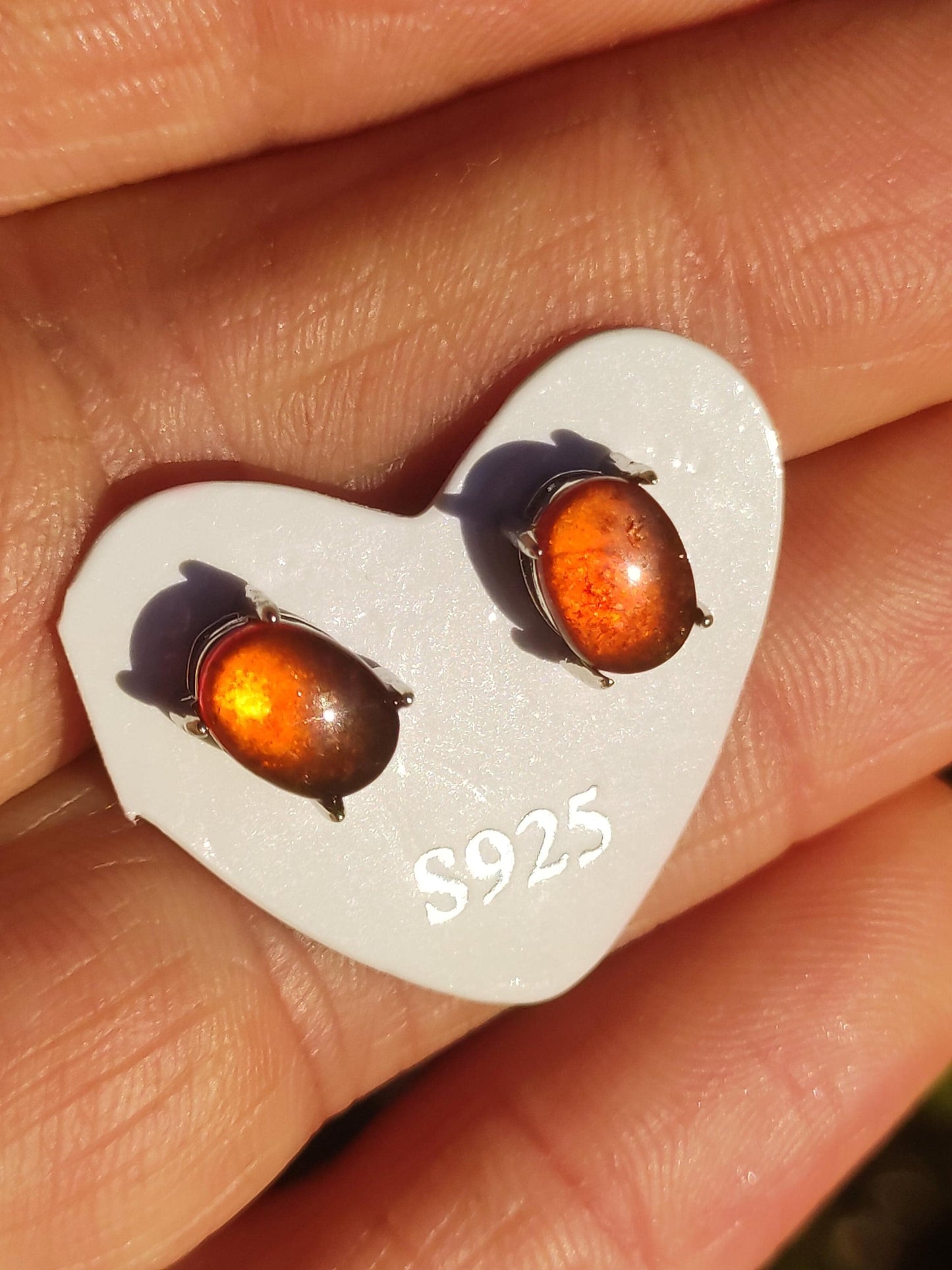 Grenat spessartite orange clous d'oreilles argent sterling 925 AAA rareté bijoux femme boucles d'oreilles pierre précieuse pierre de guérison cadeau bijoux précieux rare