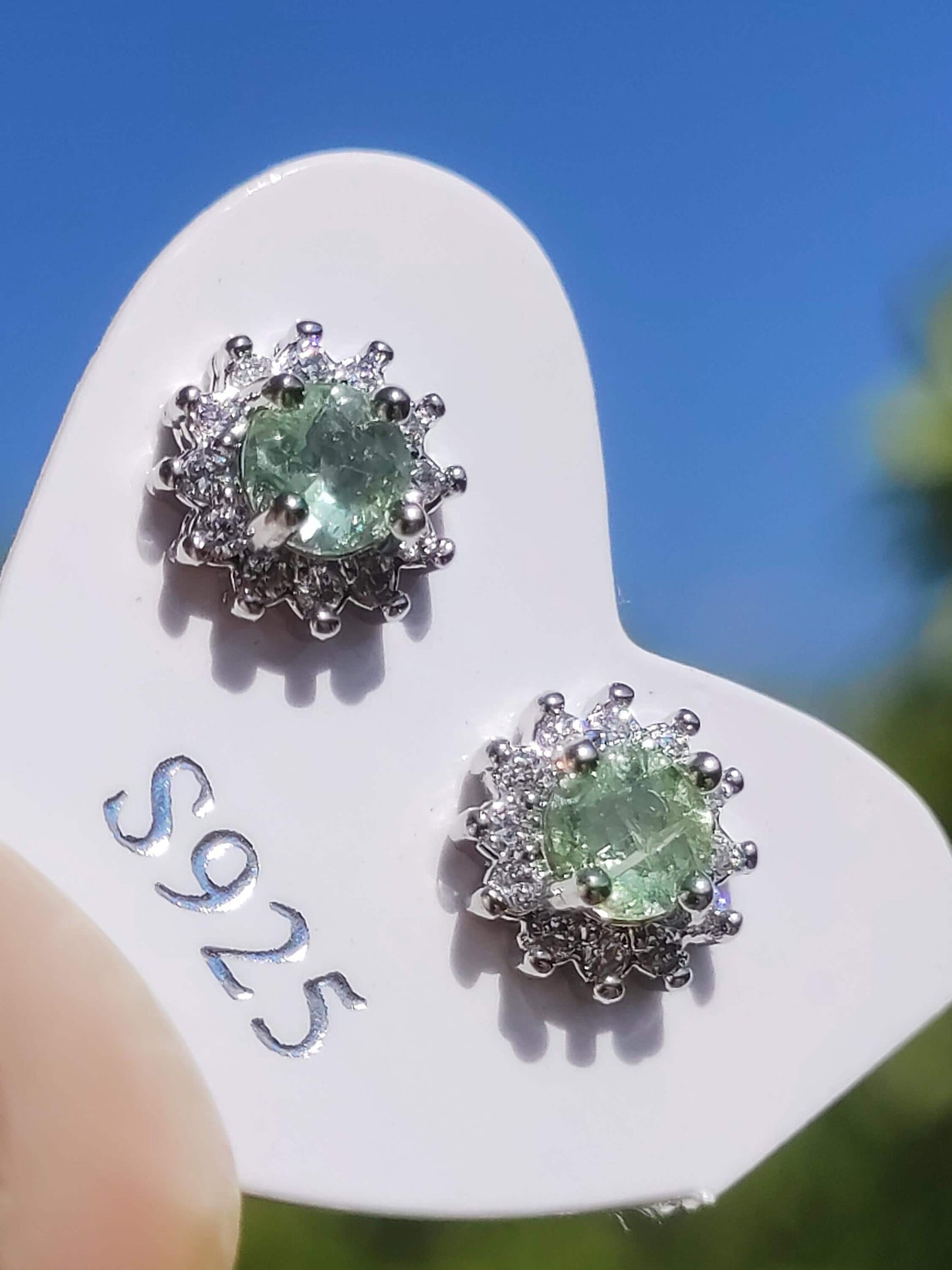 grüne Turmalin Ohrstecker 925 Sterling Silber AAA Rarität Schmuck Frau Ohrringe Edelstein Heilstein Geschenk Schmuck Edel Selten Besonders