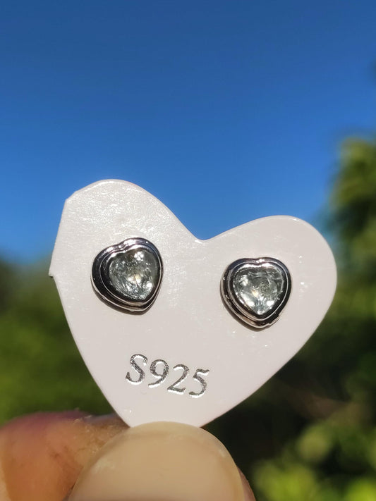 Puces d'oreilles cœur aigue-marine bleue, argent sterling 925, rareté AAA, bijoux pour femme, boucles d'oreilles en pierre précieuse, pierre de guérison, cadeau, bijoux nobles, rares, uniques
