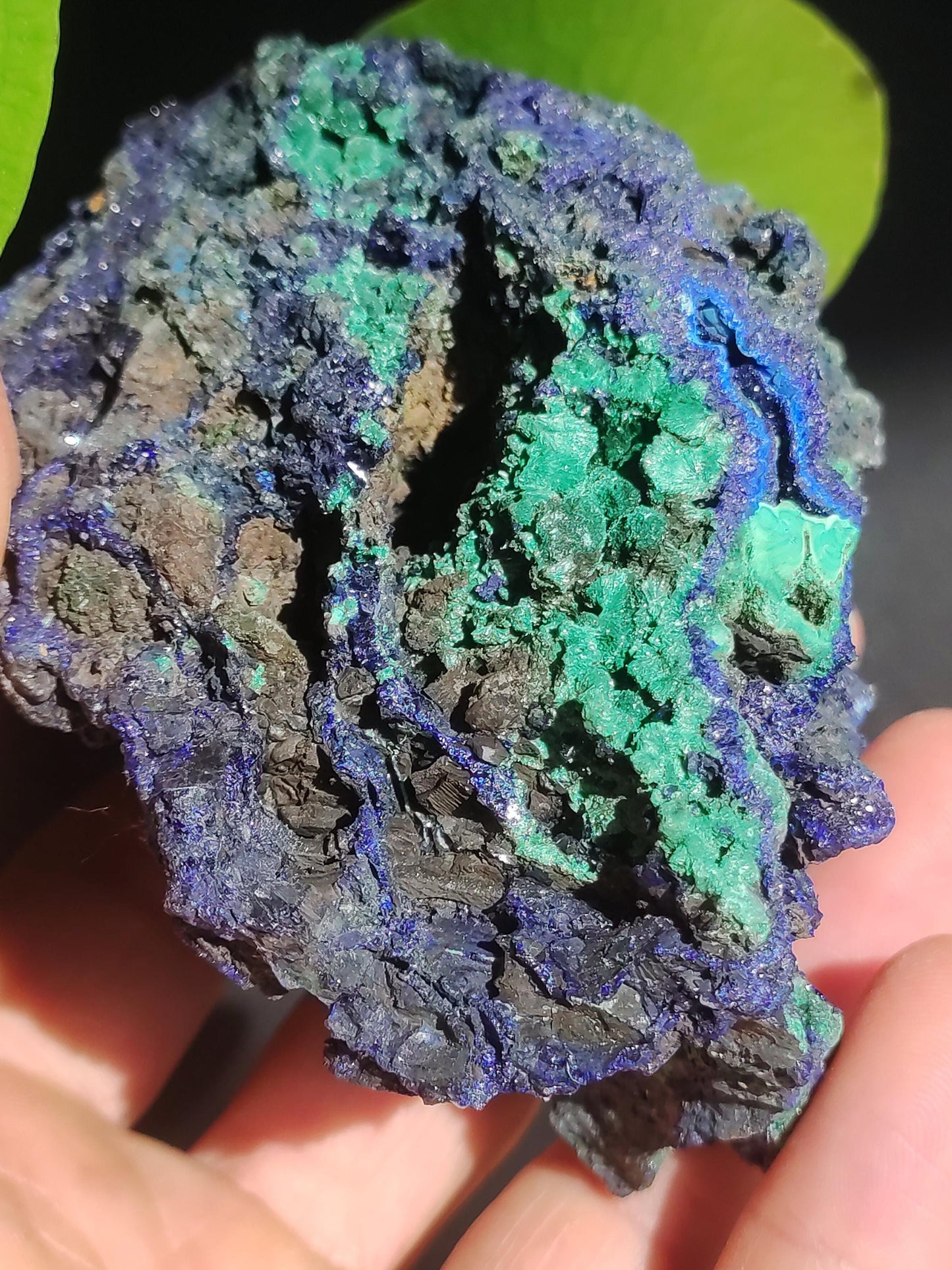 Azurit & Malachit A Roh Stufe Sammler Rarität ~ Edelstein Mineral Natur Energie Heilstein *Unikat*