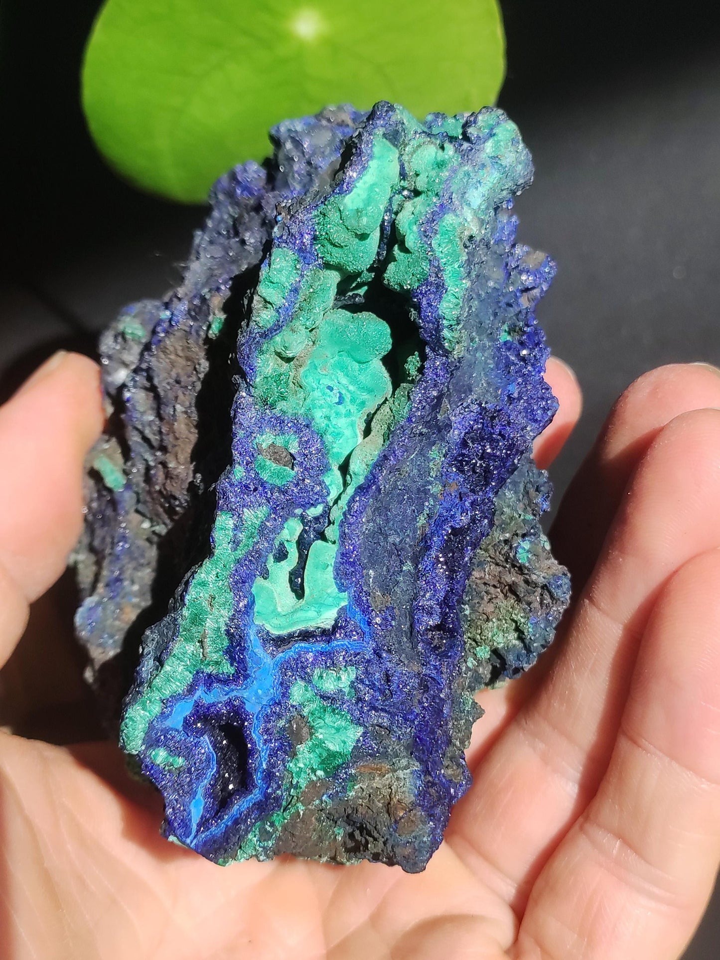 Azurit & Malachit A Roh Stufe Sammler Rarität ~ Edelstein Mineral Natur Energie Heilstein *Unikat*
