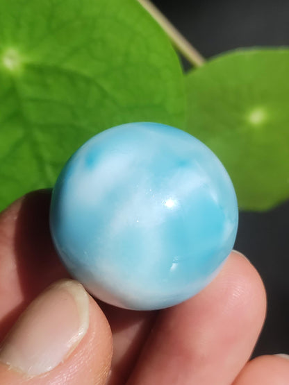 Larimar AAA *Fraktal* Edelstein Kugel blau Deko Sphere Kristall Geschenk blau Natur Heilstein Natur Sammler Mineral Geschenk Meer Himmel