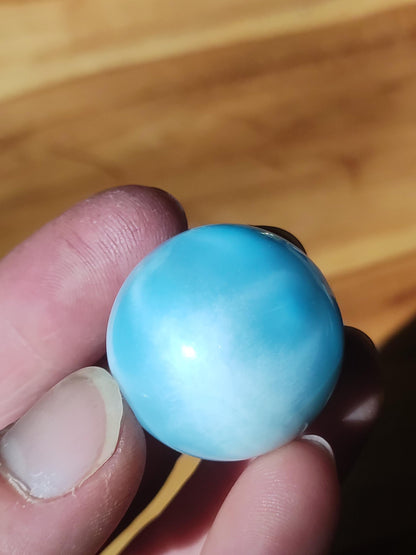 Larimar AAA *Fraktal* Edelstein Kugel blau Deko Sphere Kristall Geschenk blau Natur Heilstein Natur Sammler Mineral Geschenk Meer Himmel