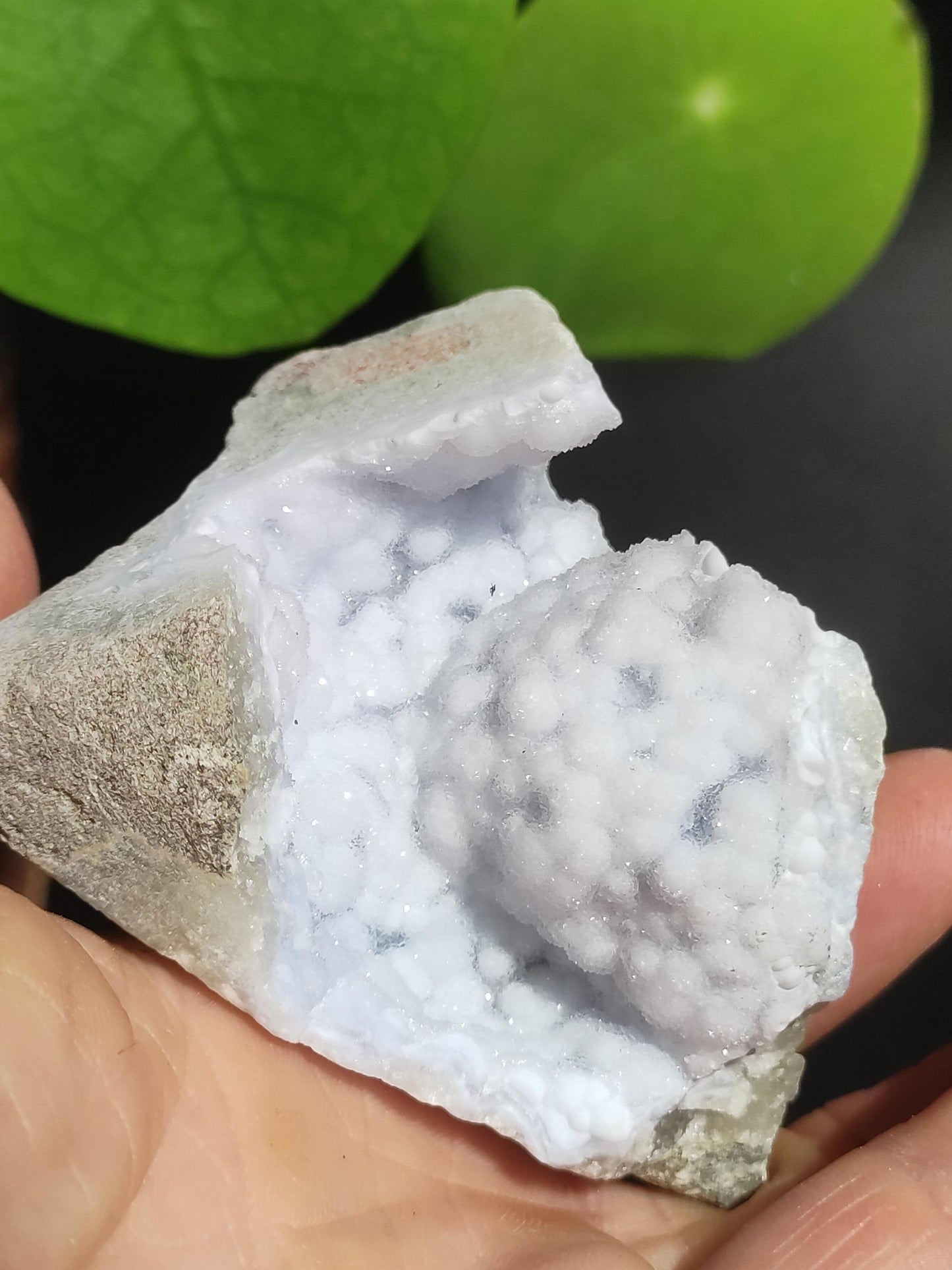 Calcédoine brute de grade A - Pierre précieuse de collection, pierre naturelle de guérison, minéral, énergie, chakra, décoration intérieure, cadeau pour elle, lui, homme, femme, bleue