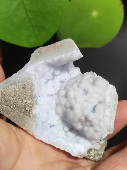 Calcédoine brute de grade A - Pierre précieuse de collection, pierre naturelle de guérison, minéral, énergie, chakra, décoration intérieure, cadeau pour elle, lui, homme, femme, bleue