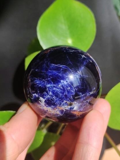 Sodalith - Edelstein Kugel Deko Sphere Massage Kristall Spielkugel Meditation Heilstein Frau Mann Geschenk Er Sie Haus Energie Traum Wohnen