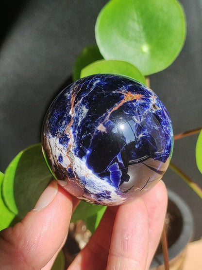 Sodalith - Edelstein Kugel Deko Sphere Massage Kristall Spielkugel Meditation Heilstein Frau Mann Geschenk Er Sie Haus Energie Traum Wohnen