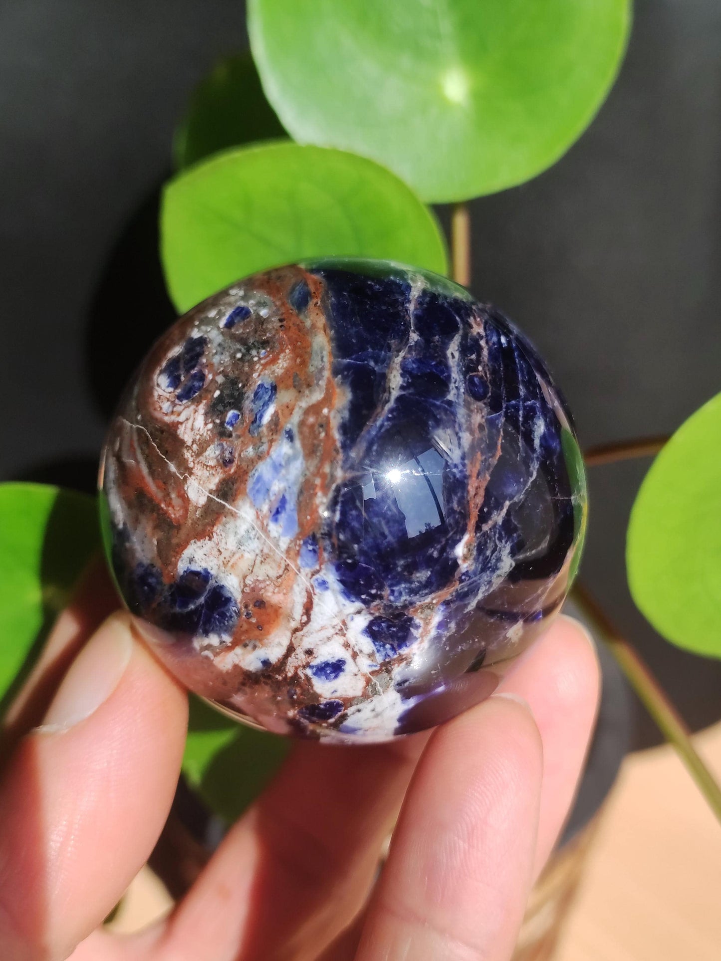 Sodalith - Edelstein Kugel Deko Sphere Massage Kristall Spielkugel Meditation Heilstein Frau Mann Geschenk Er Sie Haus Energie Traum Wohnen