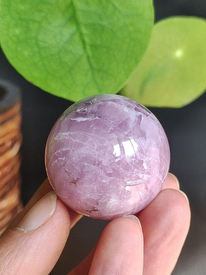Kunzite - Gemstone Sphere Decoration Home Living Crystal HIPPIE Healing Stone Rarity Rare Woman Man Gift Him Her