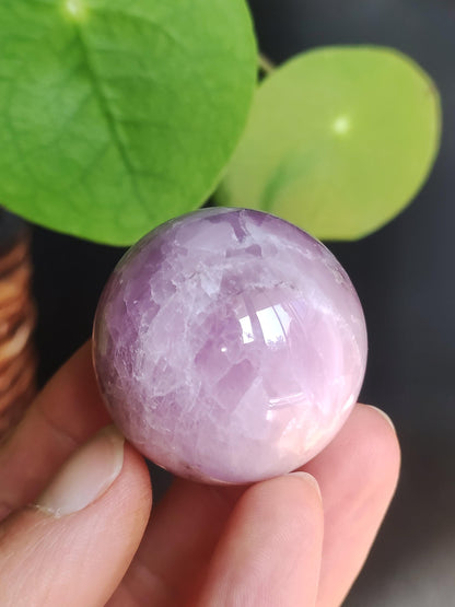 Kunzite - Gemstone Sphere Decoration Home Living Crystal HIPPIE Healing Stone Rarity Rare Woman Man Gift Him Her