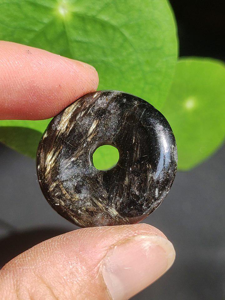 Astrophyllit ~ Edelstein Kette ~HIPPIE ~GOA ~Boho ~Ethno ~Nature ~Heilstein ~Galaxy ~Unisversum ~Glimmer ~Donut