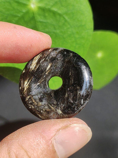 Astrophyllit ~ Edelstein Kette ~HIPPIE ~GOA ~Boho ~Ethno ~Nature ~Heilstein ~Galaxy ~Unisversum ~Glimmer ~Donut