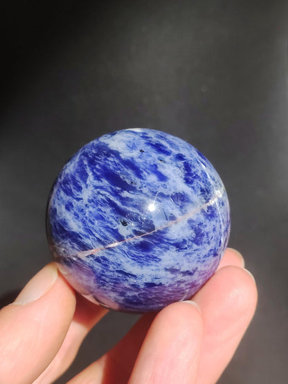 Sodalith - Edelstein Kugel Deko Sphere Massage Kristall Spielkugel Meditation Heilstein Frau Mann Geschenk Er Sie Haus Energie Traum Wohnen