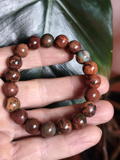 10mm Opal - Edelstein Armband GOA Hippie Boho Ethno Natur Heilstein Geschenk Er Sie Mann Frau Freundin Rarität bunter Schmuck Trend Kraft