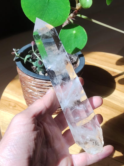 XL Quartz Cristal de roche pointe Collectionneur Rareté Pierre précieuse Décoration Cristal naturel Pierre de guérison Minéral Collection Énergie Nature Méditation Maison