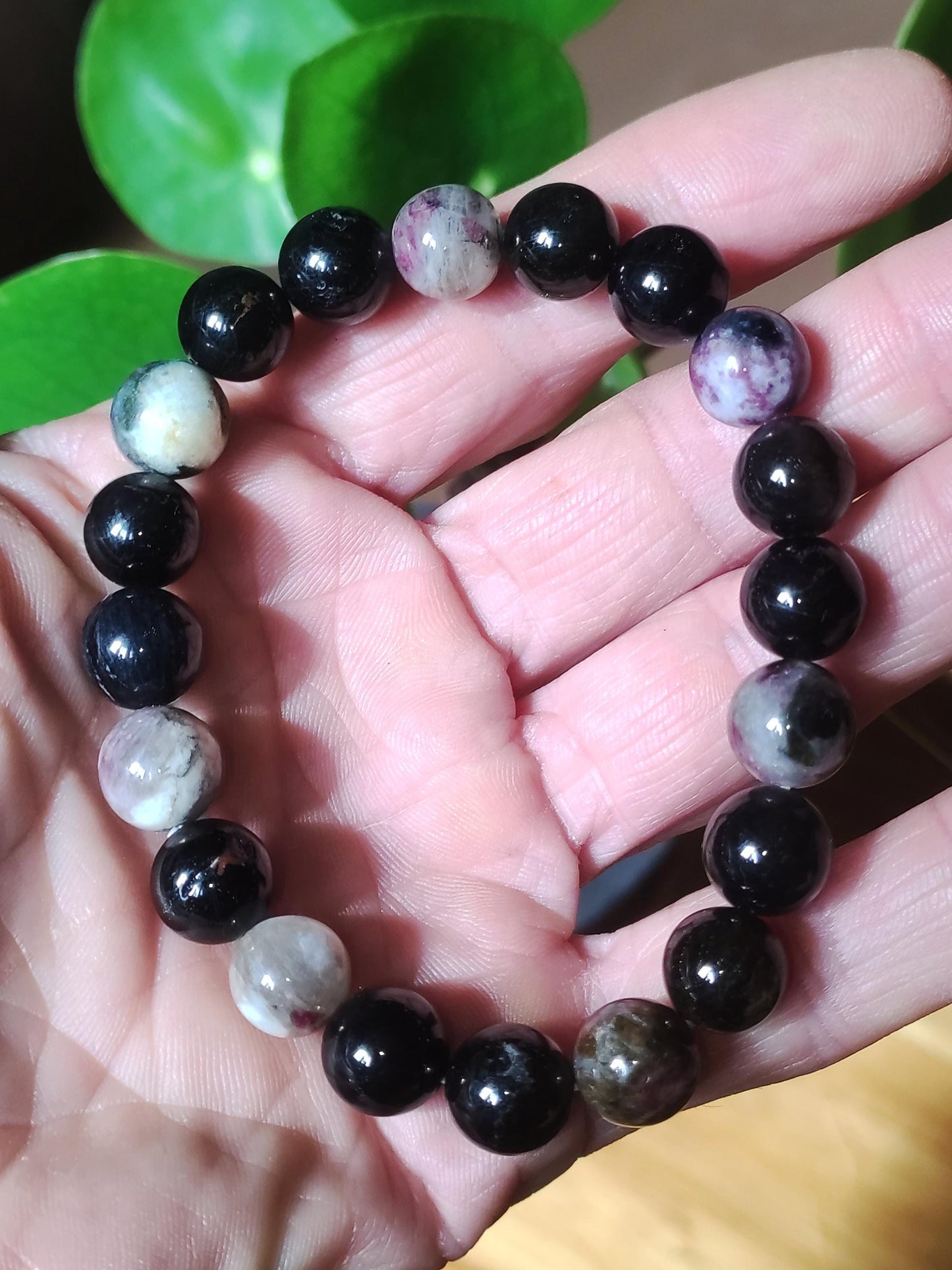 10mm Turmalin bunt - Edelstein Armband rot pink rosa grün GOA Hippie Boho Natur Heilstein Geschenk Er Sie Mann Frau Freund Energie Kraft
