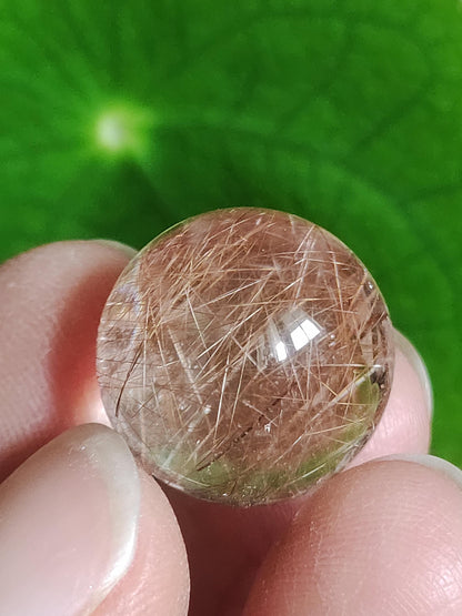 Rutilquarz A - Magische Edelstein Kugel Deko Sphere Klar Meditation Natur Heilstein Wohnen Sammler Rarität Geschenk Sammler Mineralien