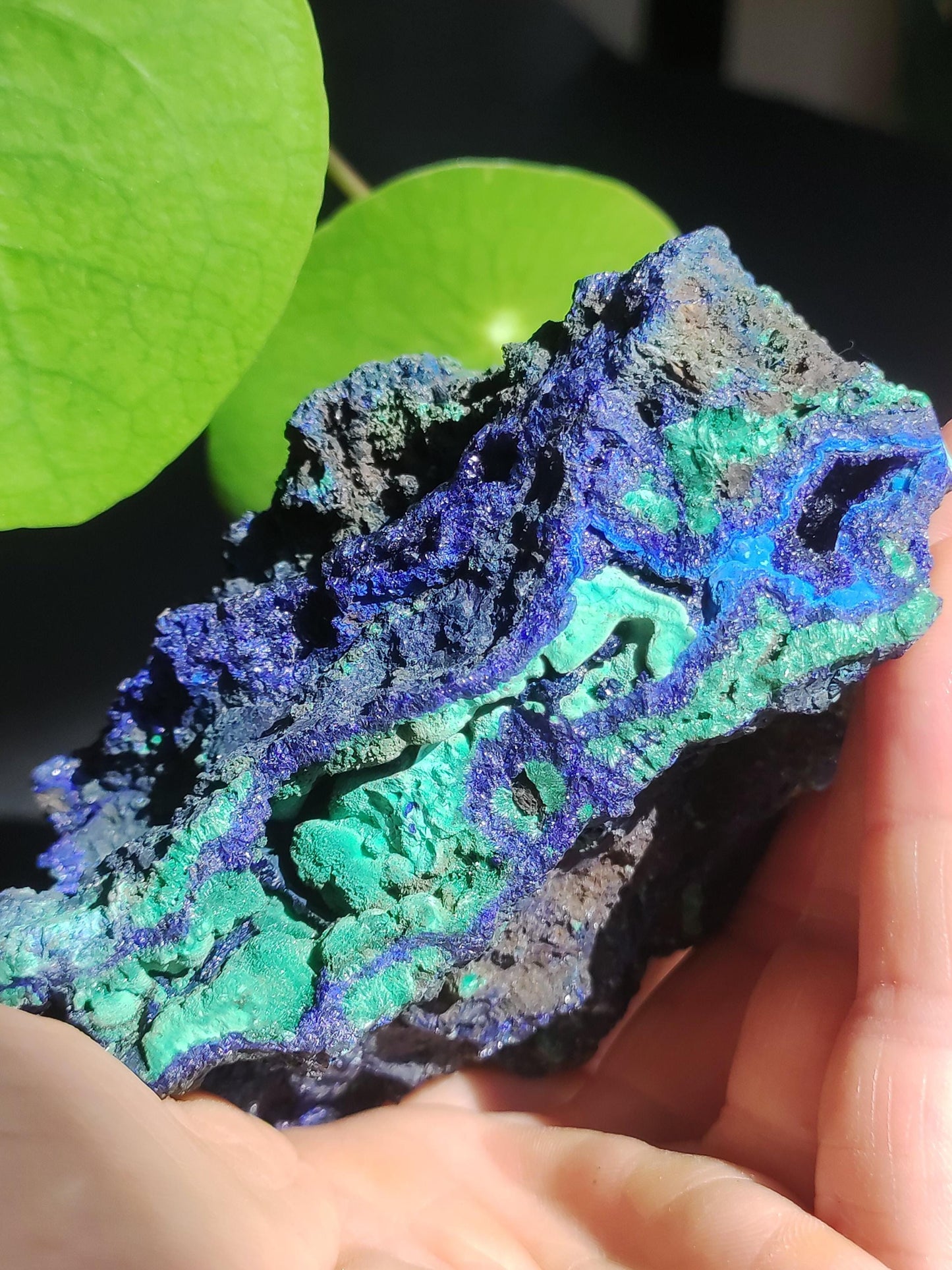 Azurit & Malachit A Roh Stufe Sammler Rarität ~ Edelstein Mineral Natur Energie Heilstein *Unikat*