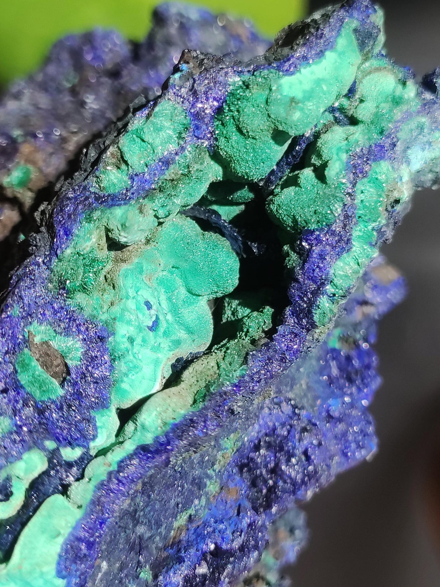 Azurit & Malachit A Roh Stufe Sammler Rarität ~ Edelstein Mineral Natur Energie Heilstein *Unikat*