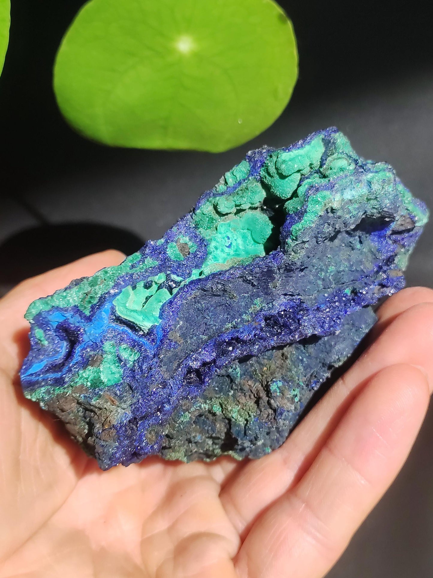 Azurit & Malachit A Roh Stufe Sammler Rarität ~ Edelstein Mineral Natur Energie Heilstein *Unikat*