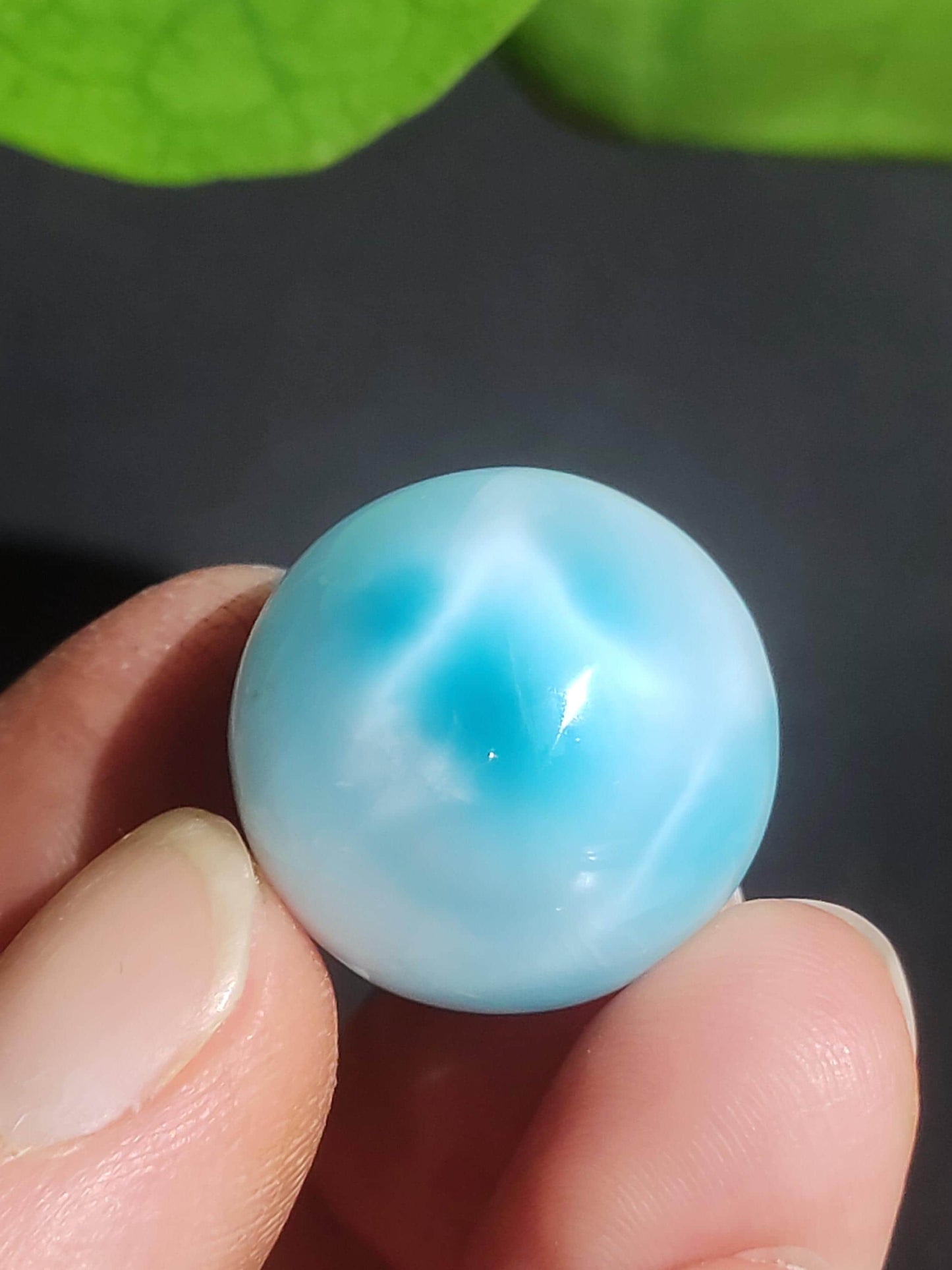 Larimar AAA - Edelstein Kugel blau Deko Sphere Kristall Geschenk blau Natur Heilstein Natur Sammler Mineral Geschenk Meer Himmel