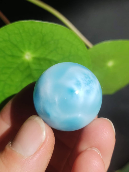 Larimar AAA *Fraktal* Edelstein Kugel blau Deko Sphere Kristall Geschenk blau Natur Heilstein Natur Sammler Mineral Geschenk Meer Himmel