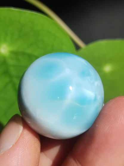 Larimar AAA *Fraktal* Edelstein Kugel blau Deko Sphere Kristall Geschenk blau Natur Heilstein Natur Sammler Mineral Geschenk Meer Himmel
