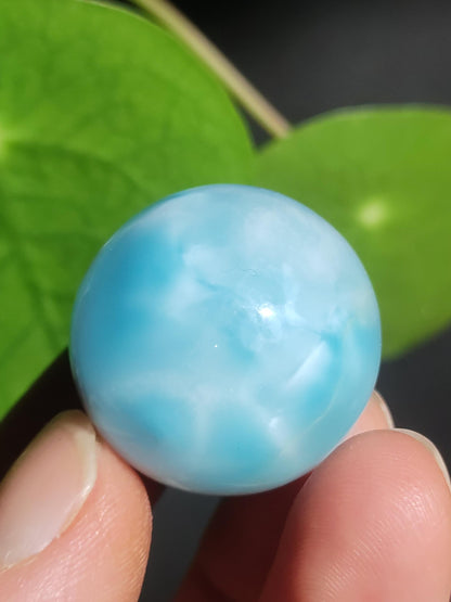 Larimar AAA *Fraktal* Edelstein Kugel blau Deko Sphere Kristall Geschenk blau Natur Heilstein Natur Sammler Mineral Geschenk Meer Himmel