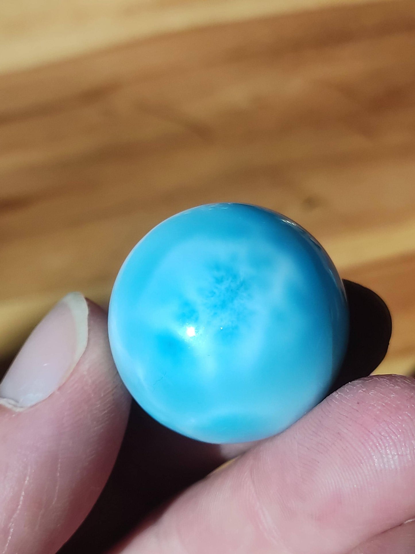 Larimar AAA *Fraktal* Edelstein Kugel blau Deko Sphere Kristall Geschenk blau Natur Heilstein Natur Sammler Mineral Geschenk Meer Himmel