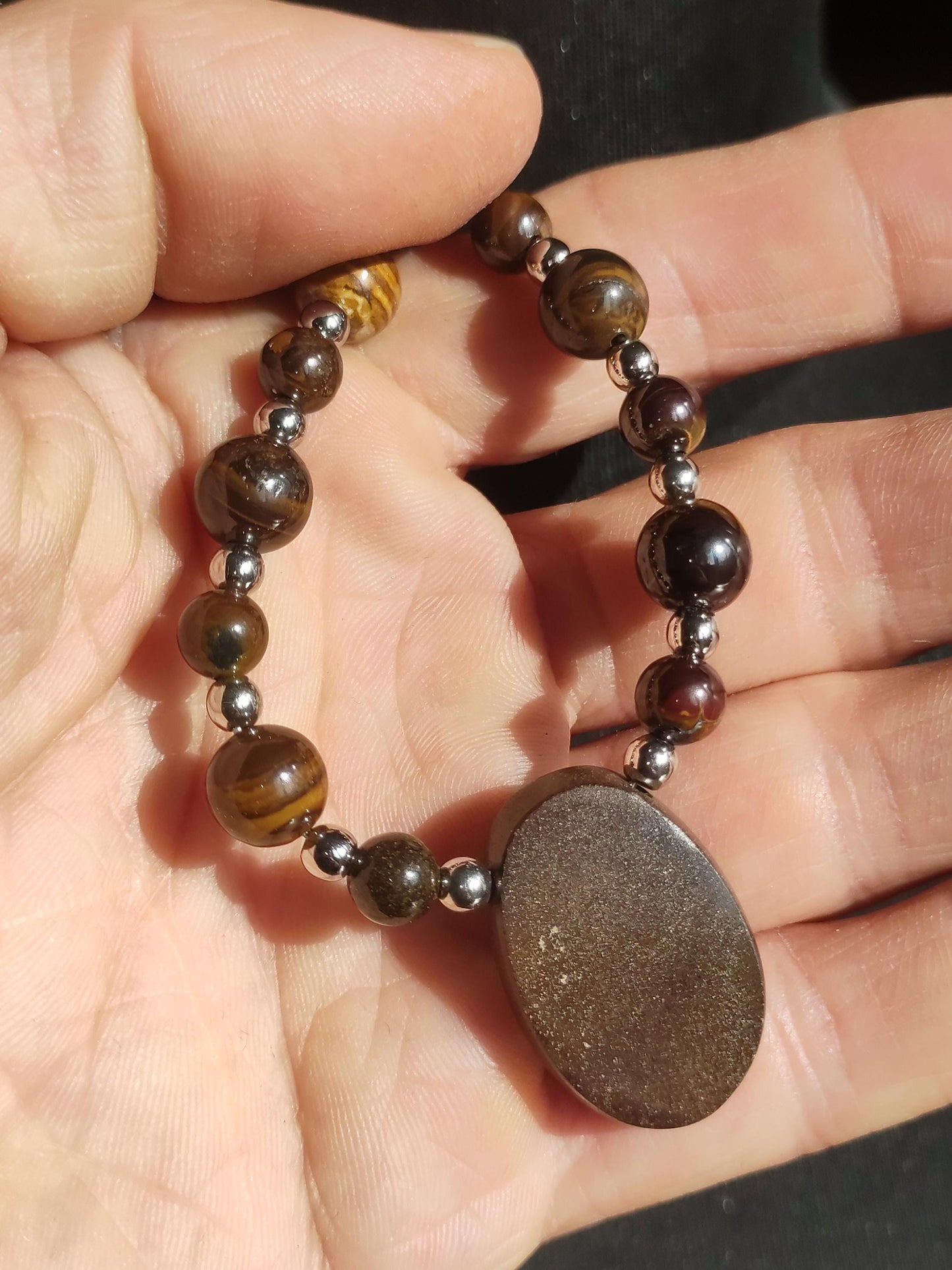 Boulder Opal - Designer Gemstone Beaded Necklace Meditation Prayer Necklace Mantra Boho Healing Stone Chakra Crystal Rarity Rare