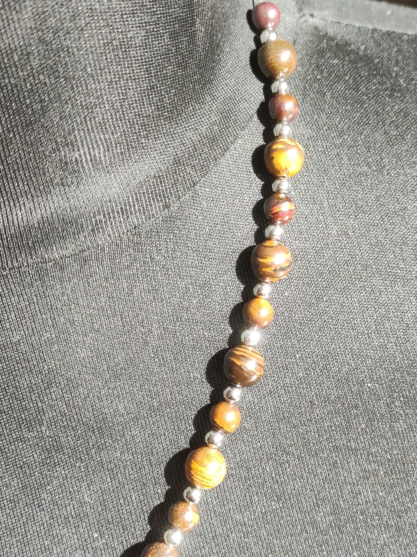Boulder Opal - Designer Gemstone Beaded Necklace Meditation Prayer Necklace Mantra Boho Healing Stone Chakra Crystal Rarity Rare