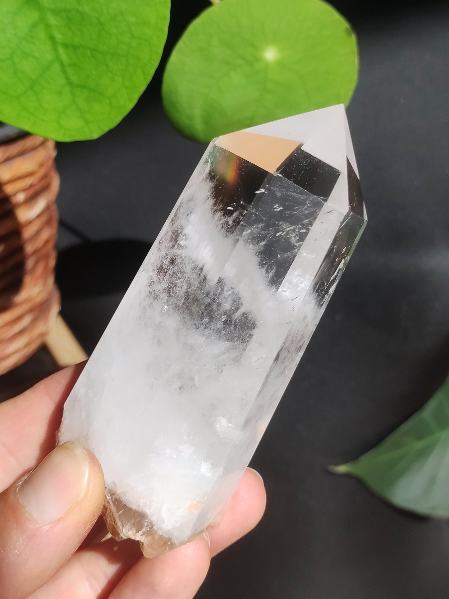 XL Quartz Rock Crystal Point Collector Grade Rarity Gemstone Decor Natural Crystal Healing Stone Mineral Collection Energy Natural Meditation Home