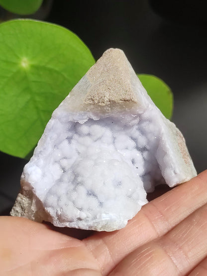 Calcédoine brute de grade A - Pierre précieuse de collection, pierre naturelle de guérison, minéral, énergie, chakra, décoration intérieure, cadeau pour elle, lui, homme, femme, bleue