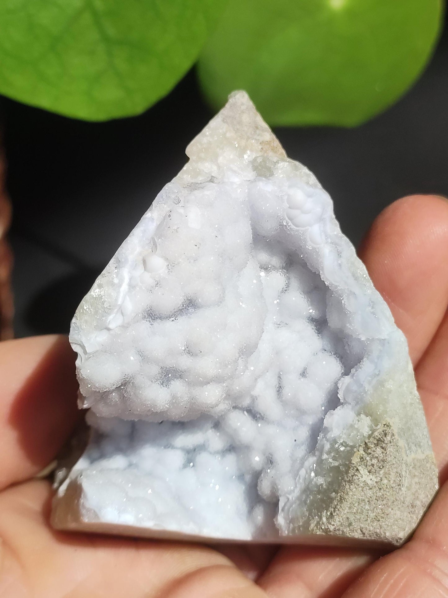Calcédoine brute de grade A - Pierre précieuse de collection, pierre naturelle de guérison, minéral, énergie, chakra, décoration intérieure, cadeau pour elle, lui, homme, femme, bleue