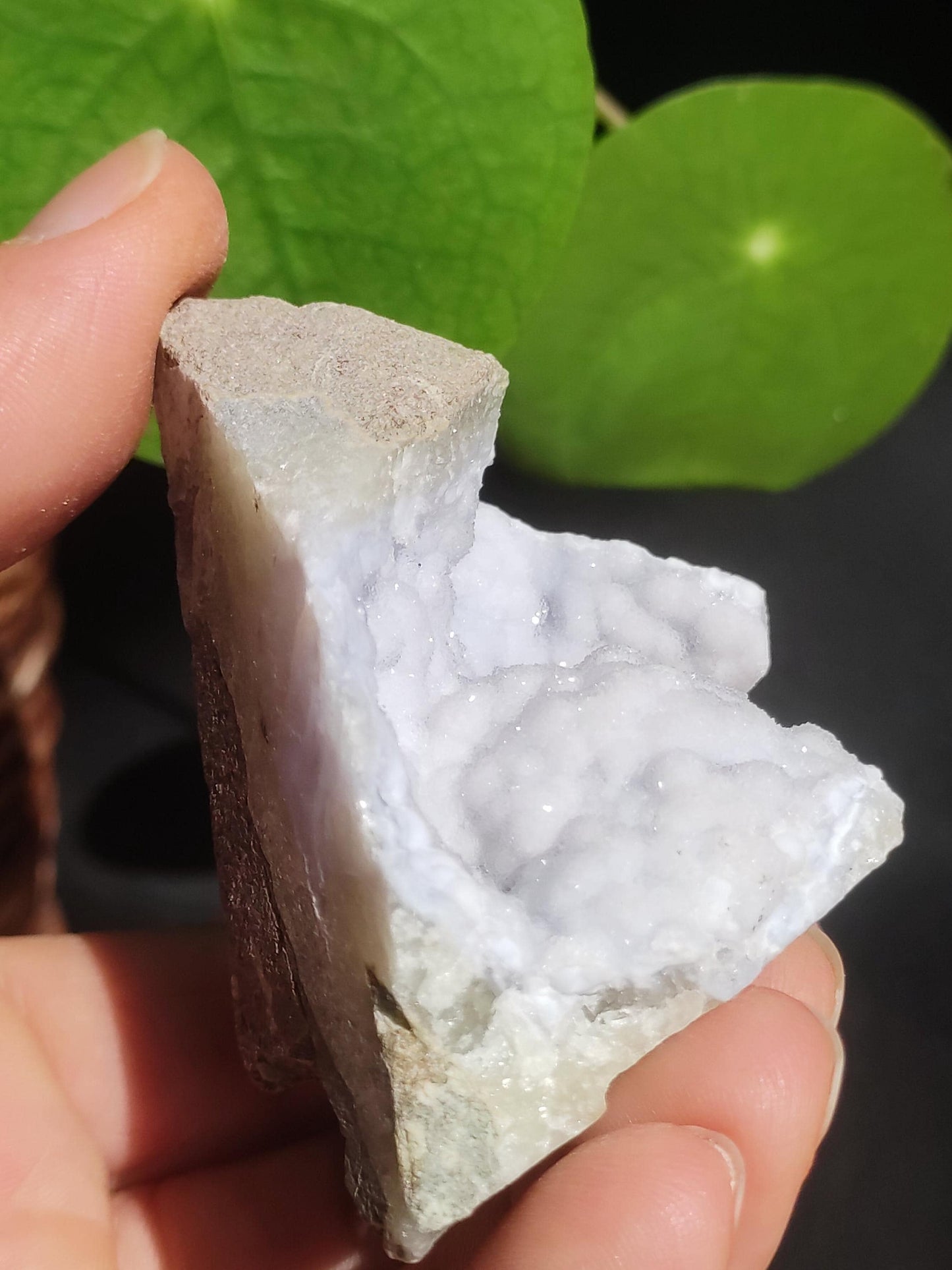 Calcédoine brute de grade A - Pierre précieuse de collection, pierre naturelle de guérison, minéral, énergie, chakra, décoration intérieure, cadeau pour elle, lui, homme, femme, bleue