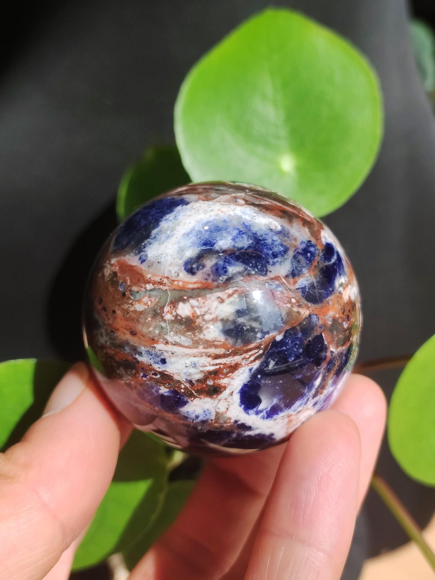 Sodalith - Edelstein Kugel Deko Sphere Massage Kristall Spielkugel Meditation Heilstein Frau Mann Geschenk Er Sie Haus Energie Traum Wohnen