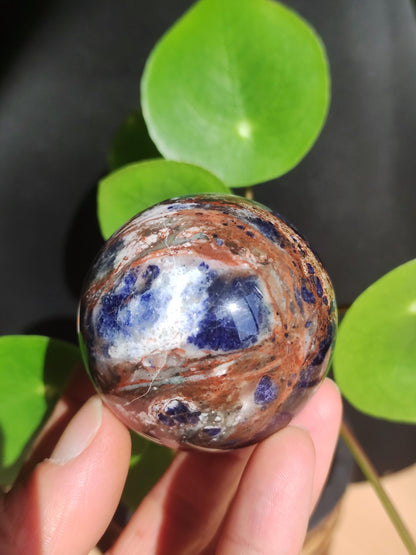 Sodalith - Edelstein Kugel Deko Sphere Massage Kristall Spielkugel Meditation Heilstein Frau Mann Geschenk Er Sie Haus Energie Traum Wohnen