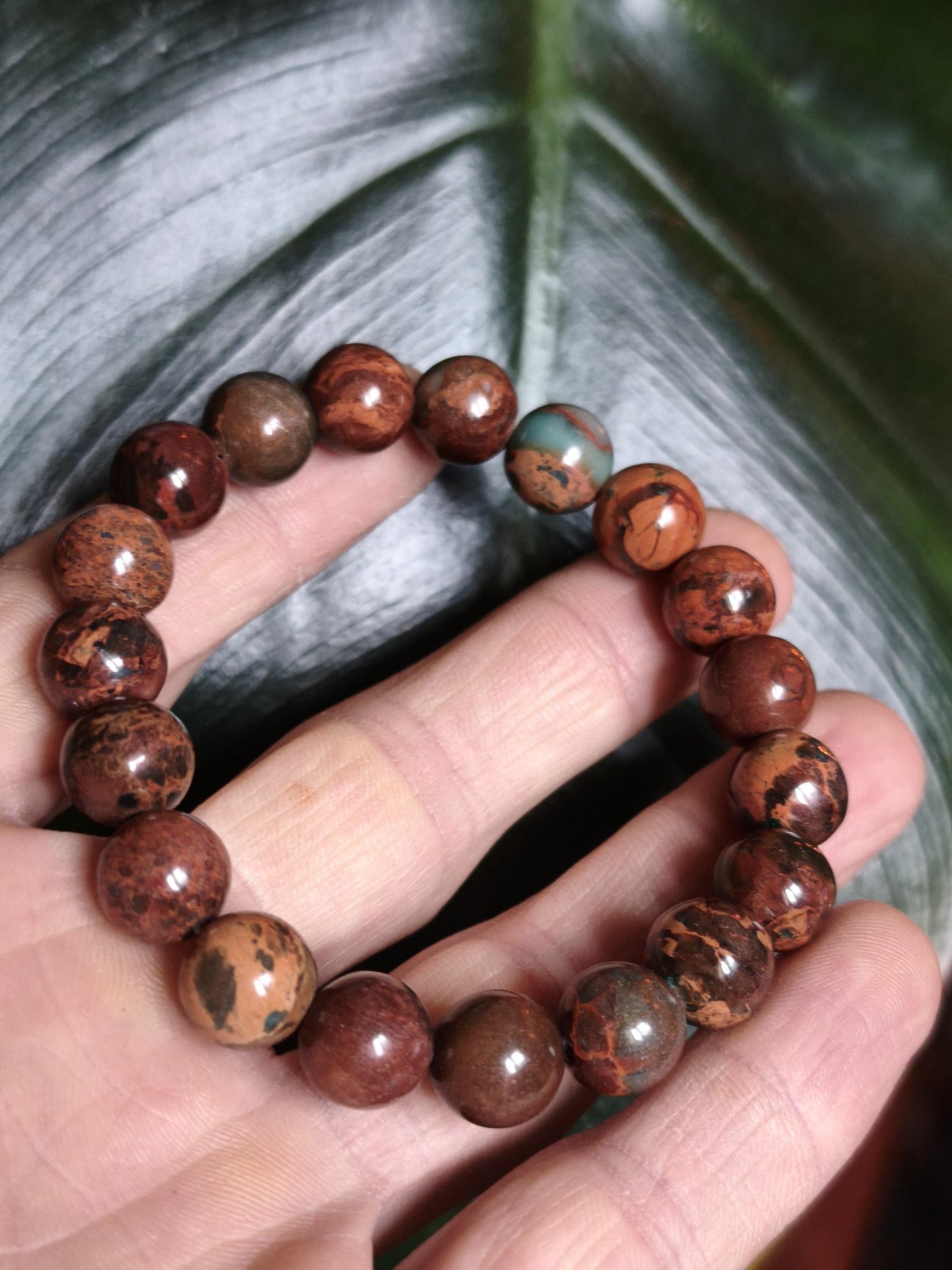 10mm Opal - Edelstein Armband GOA Hippie Boho Ethno Natur Heilstein Geschenk Er Sie Mann Frau Freundin Rarität bunter Schmuck Trend Kraft