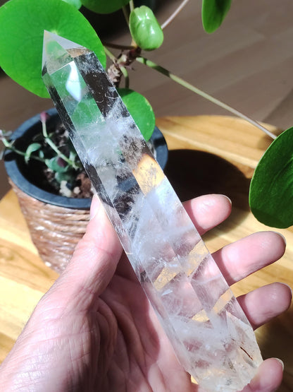 XL Quartz Cristal de roche pointe Collectionneur Rareté Pierre précieuse Décoration Cristal naturel Pierre de guérison Minéral Collection Énergie Nature Méditation Maison