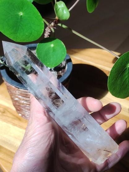 XL Quartz Cristal de roche pointe Collectionneur Rareté Pierre précieuse Décoration Cristal naturel Pierre de guérison Minéral Collection Énergie Nature Méditation Maison