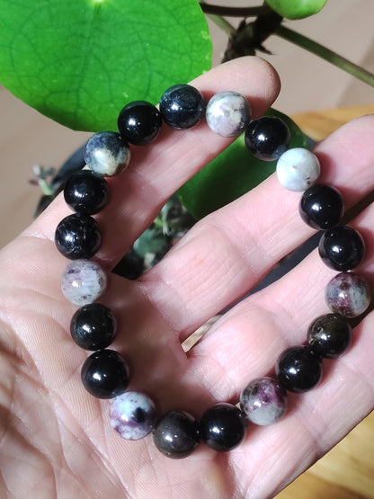 10mm Turmalin bunt - Edelstein Armband rot pink rosa grün GOA Hippie Boho Natur Heilstein Geschenk Er Sie Mann Frau Freund Energie Kraft