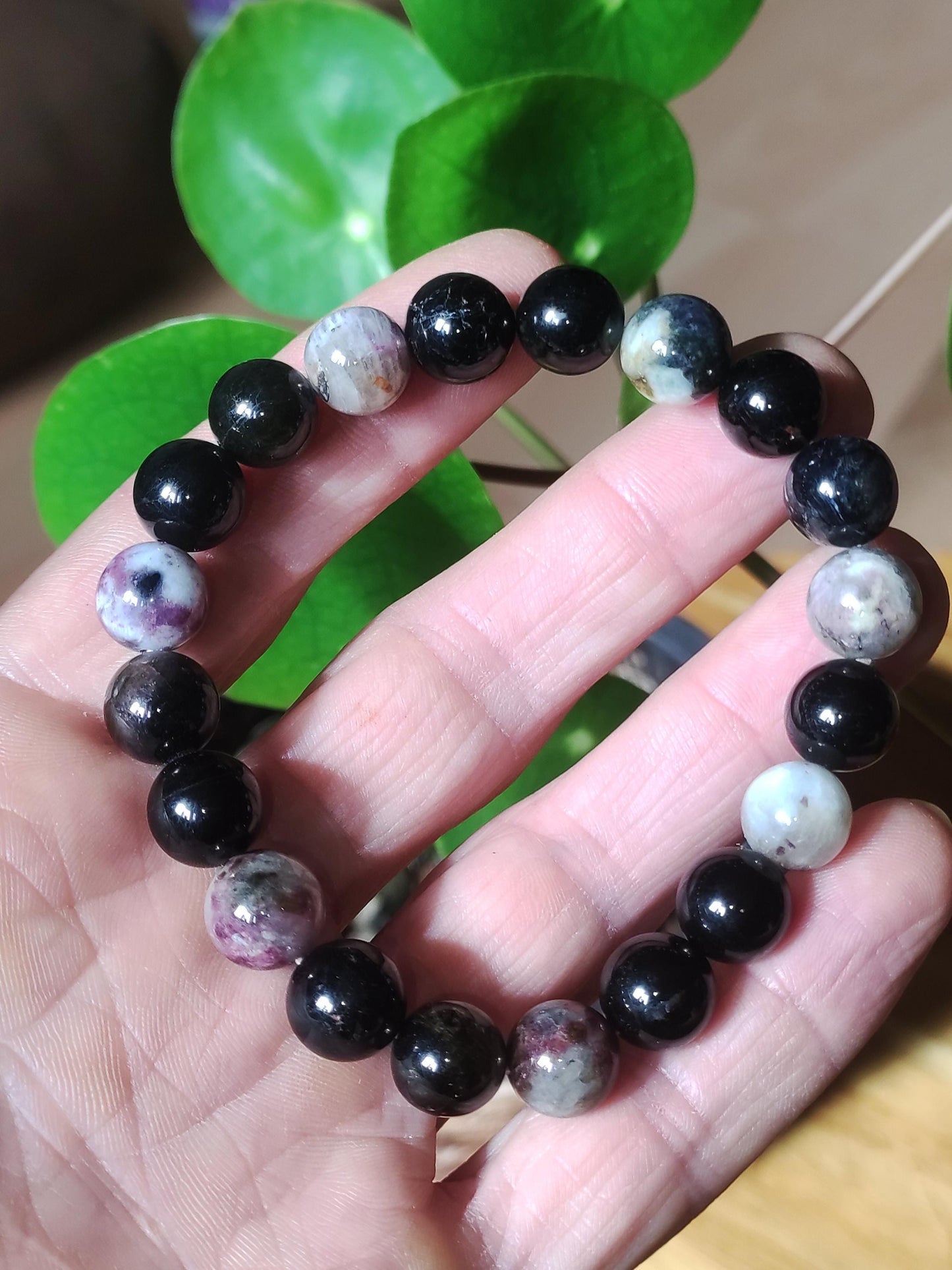 10mm Turmalin bunt - Edelstein Armband rot pink rosa grün GOA Hippie Boho Natur Heilstein Geschenk Er Sie Mann Frau Freund Energie Kraft